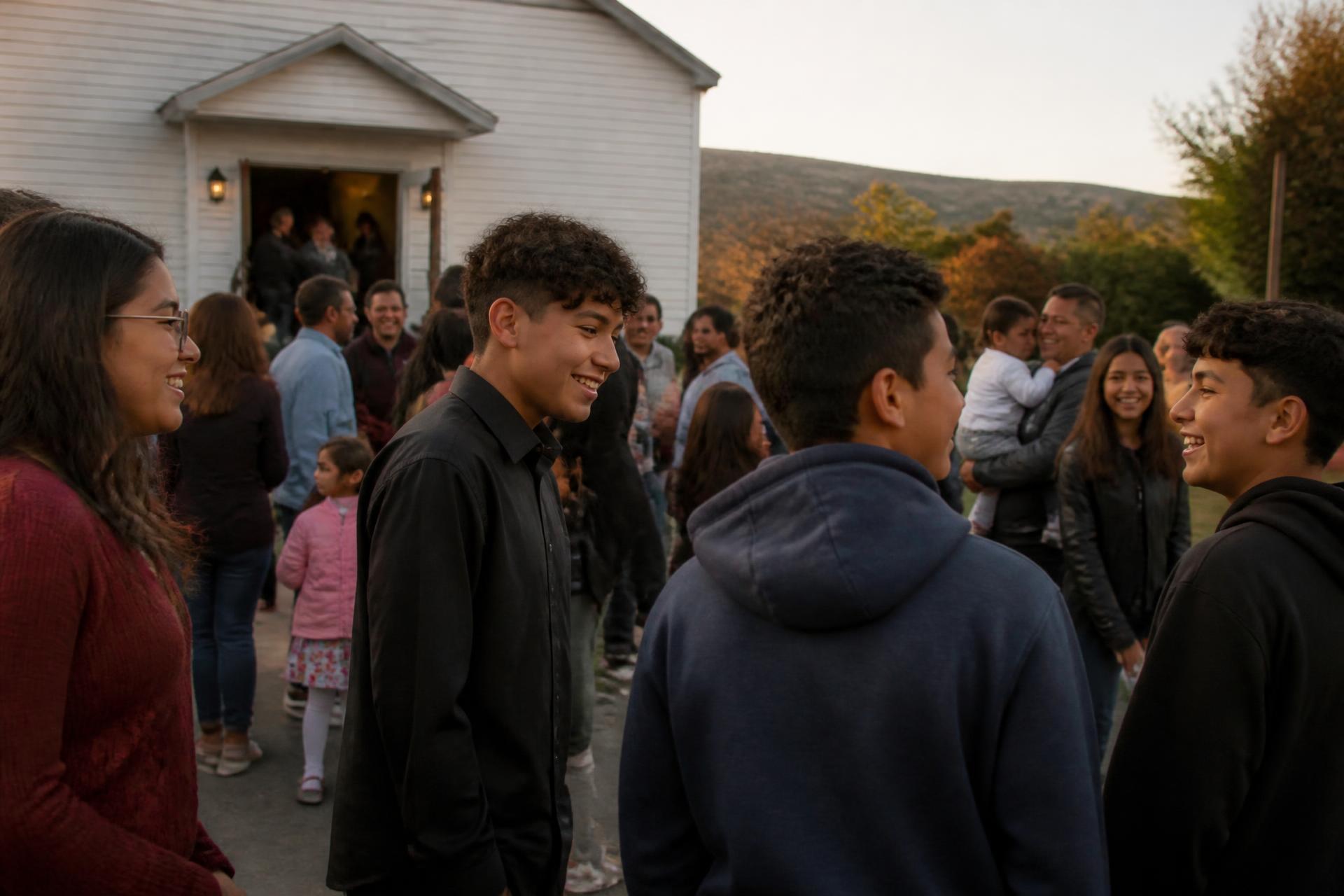 Families and volunteers gathered at a Camino al Éxito community gathering in Pawling, New York